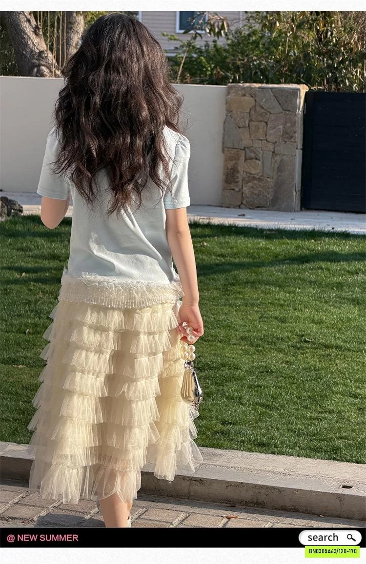 SÉT ÁO XANH MIX CV VOAN TIỂU THƯ