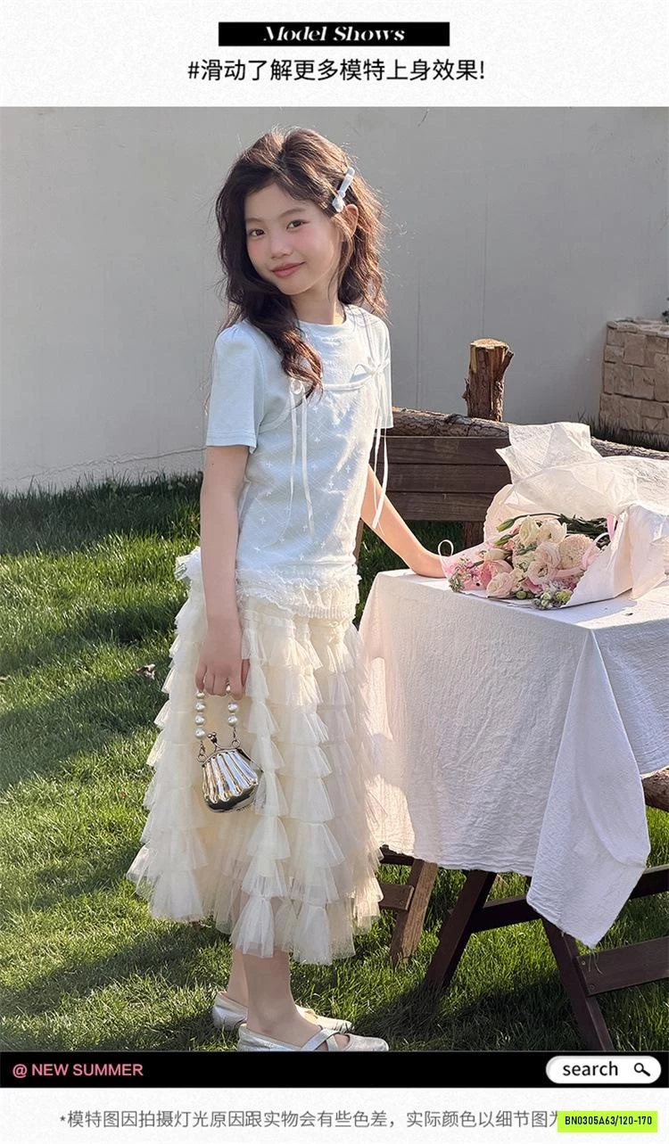 SÉT ÁO XANH MIX CV VOAN TIỂU THƯ