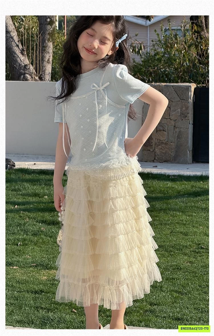 SÉT ÁO XANH MIX CV VOAN TIỂU THƯ