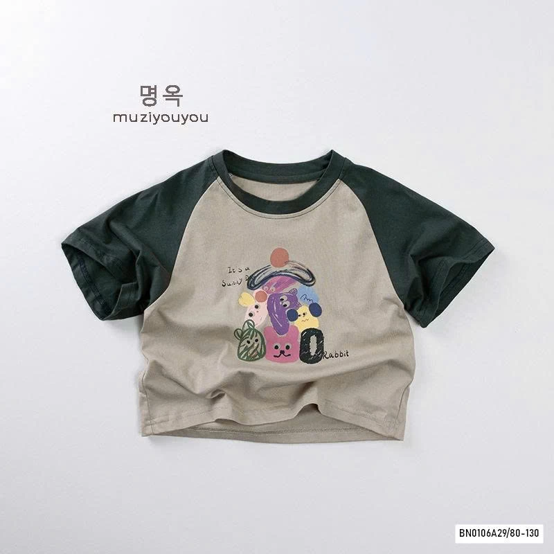 ÁO THUN HÌNH PHỐI MÀU TAY