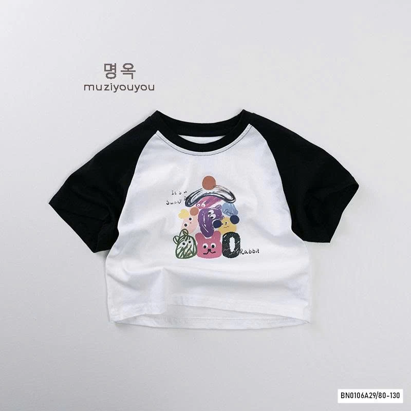 ÁO THUN HÌNH PHỐI MÀU TAY