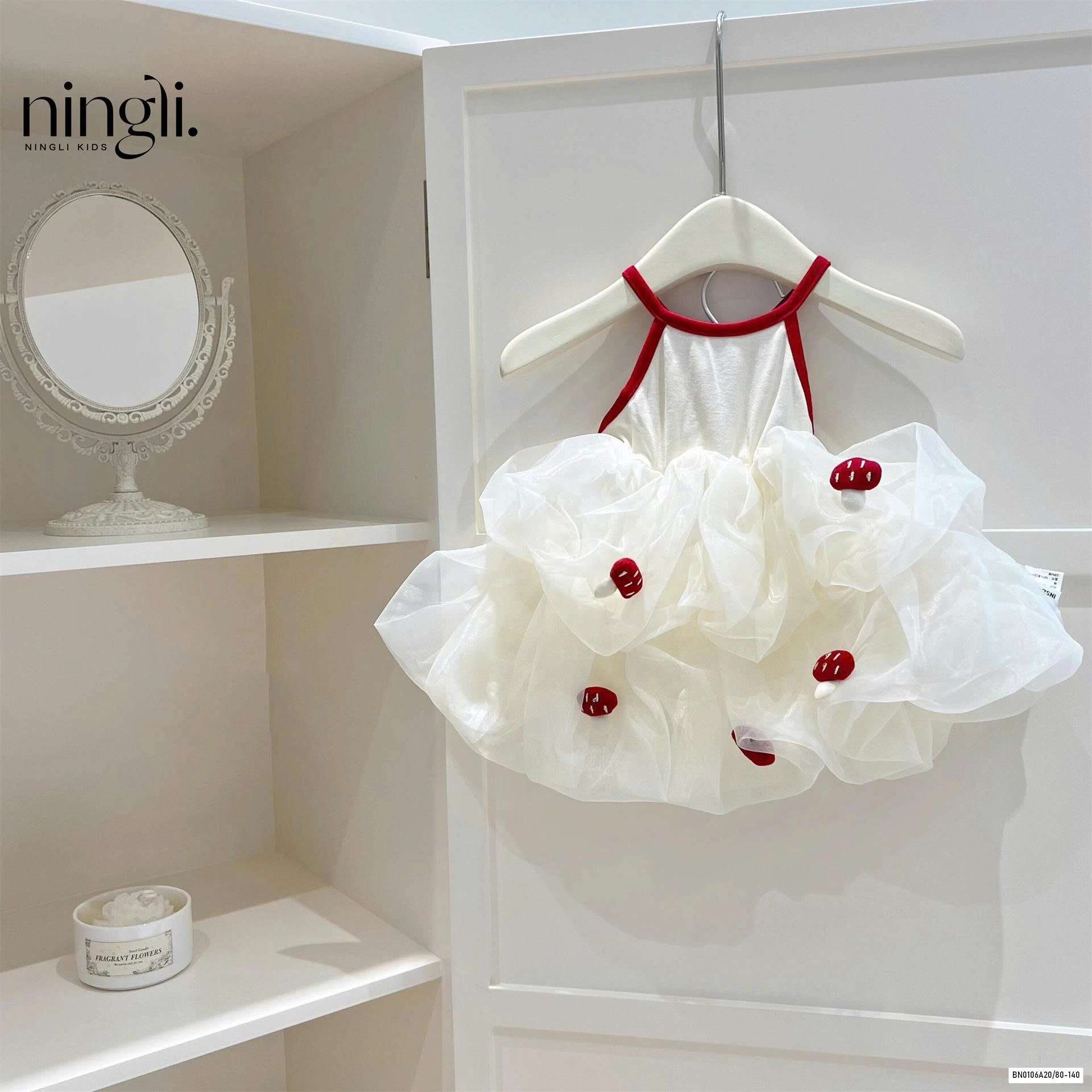 ĐẦM VOAN 2 DÂY GẮN DÂU TÂY