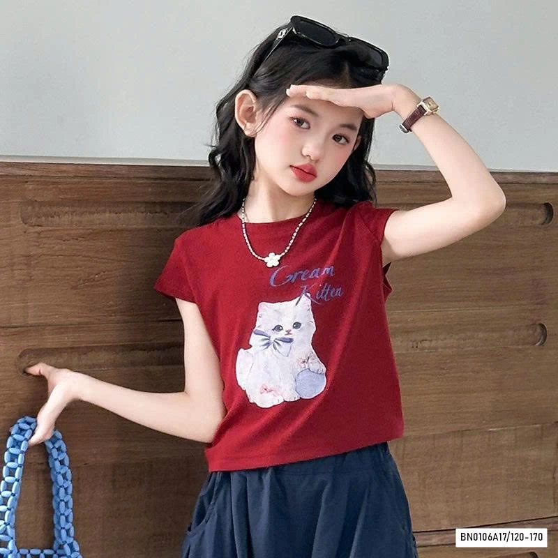 CROPTOP MÈO MIX JEANS ÔNG RỘNG