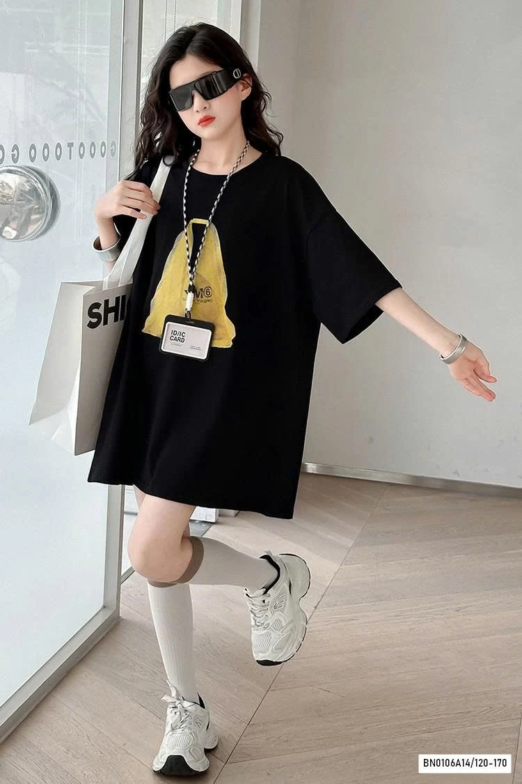 ÁO THUN IN HÌNH TÚI OVERSIZE BG