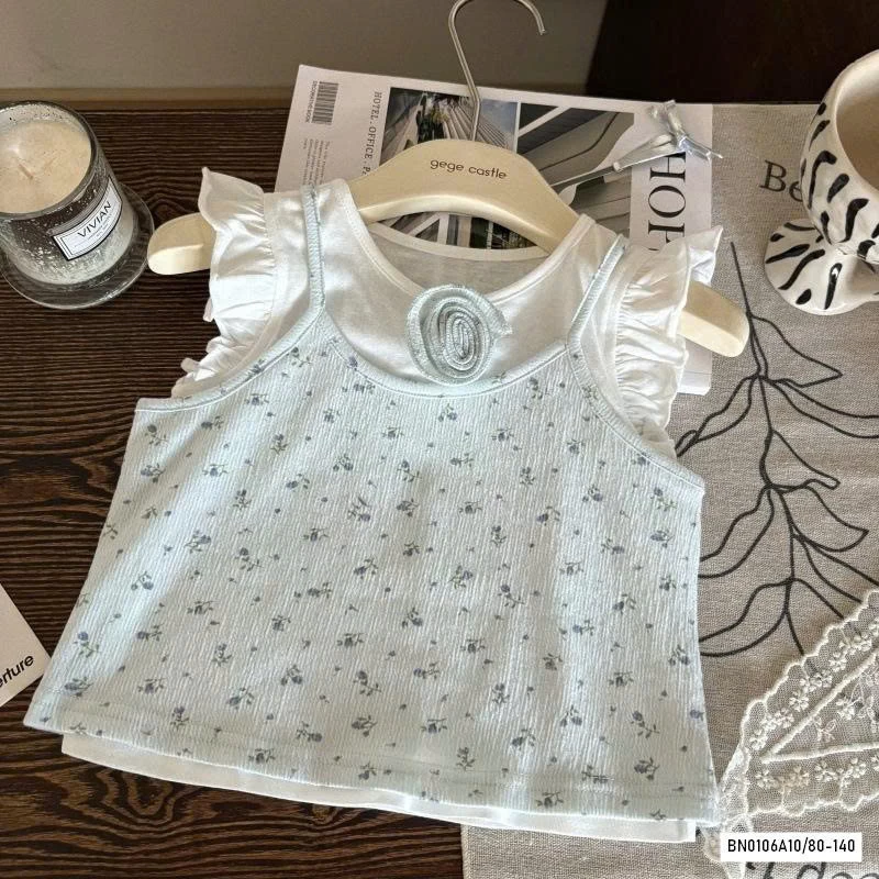 ÁO HOA CÁNH TIÊN MIX CV XẾP TẦNG