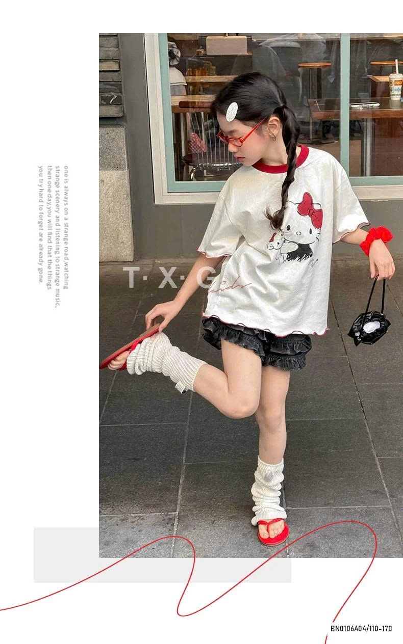 ÁO THUN KITTY TRẮNG SZ ĐẠI