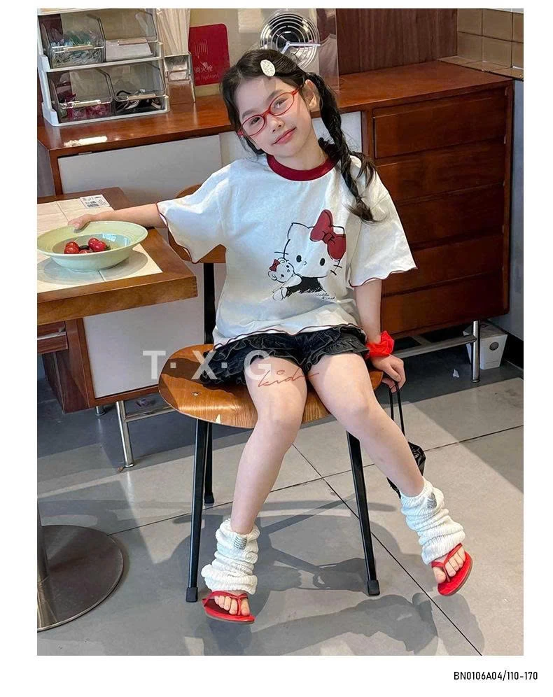 ÁO THUN KITTY TRẮNG SZ ĐẠI