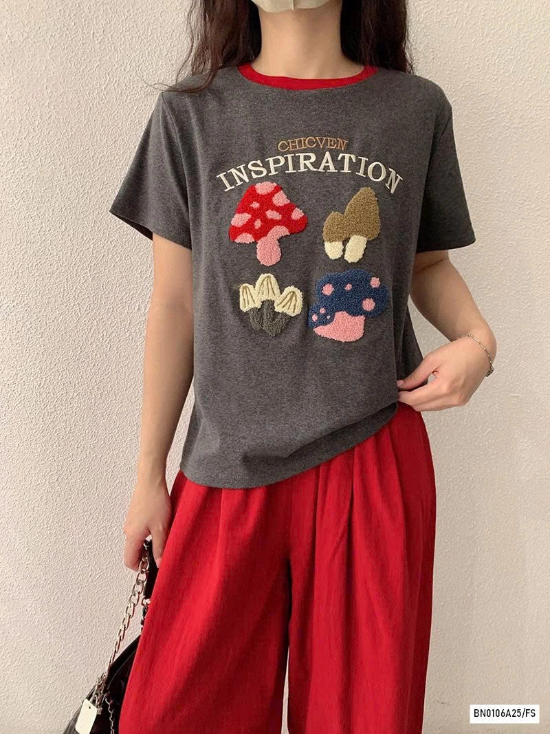 ÁO THÊU HÌNH PHỐI VIỀN CỔ