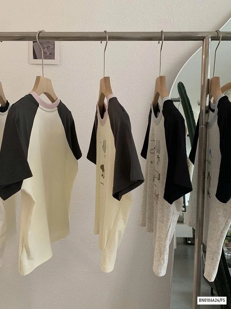 CROPTOP THÊU PHỐI MÀU TAY