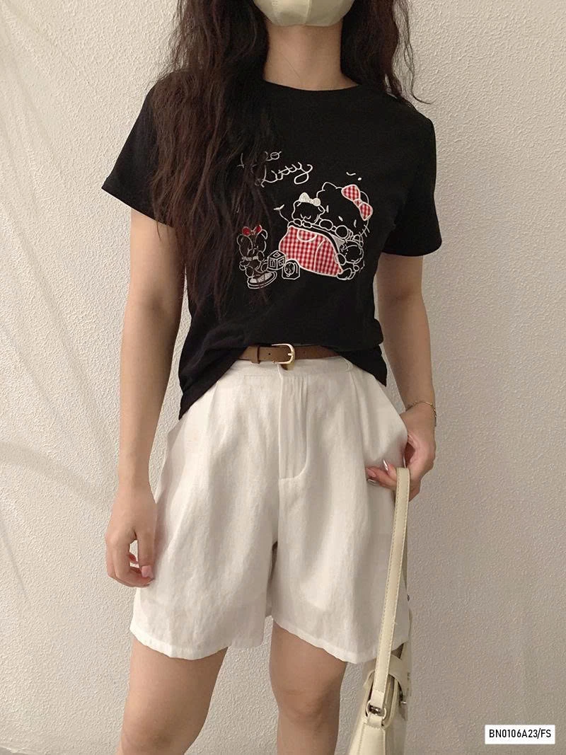 ÁO THUN THÊU KITTY