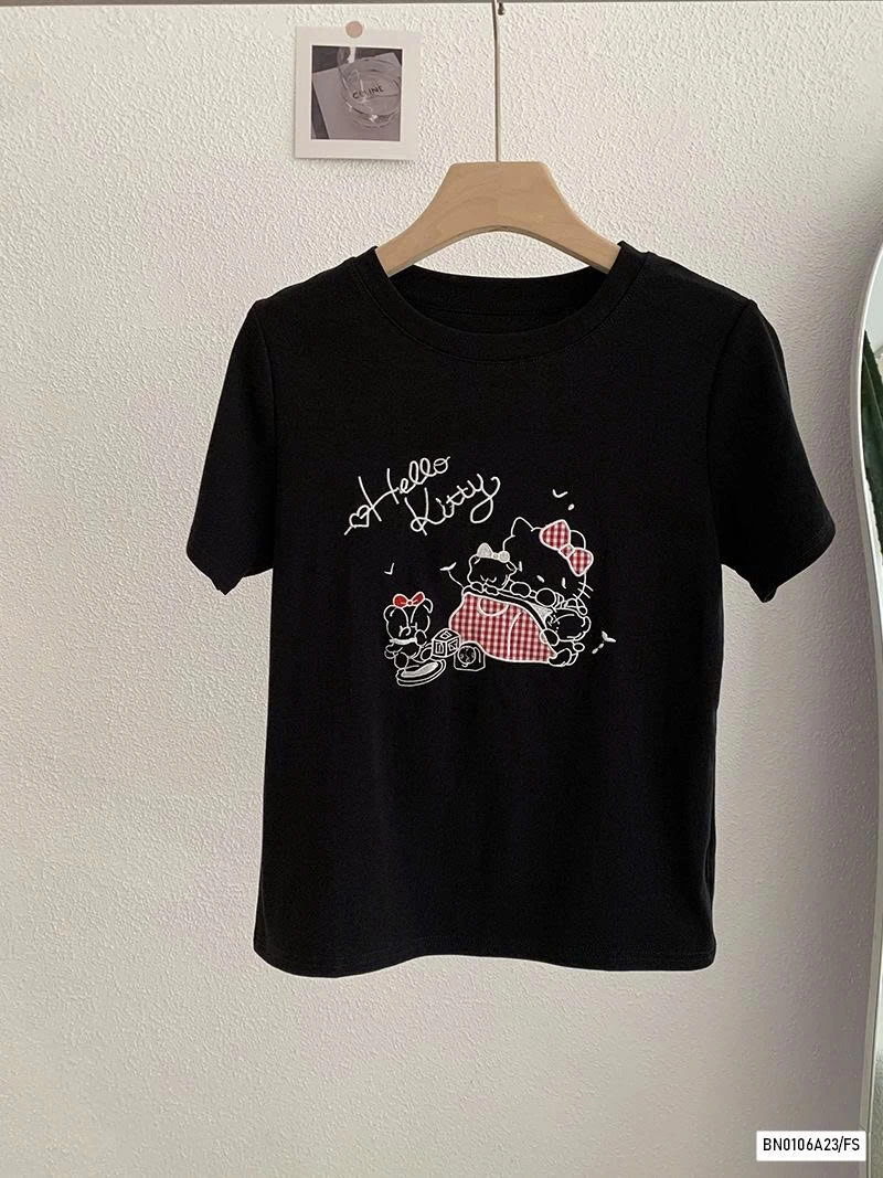 ÁO THUN THÊU KITTY