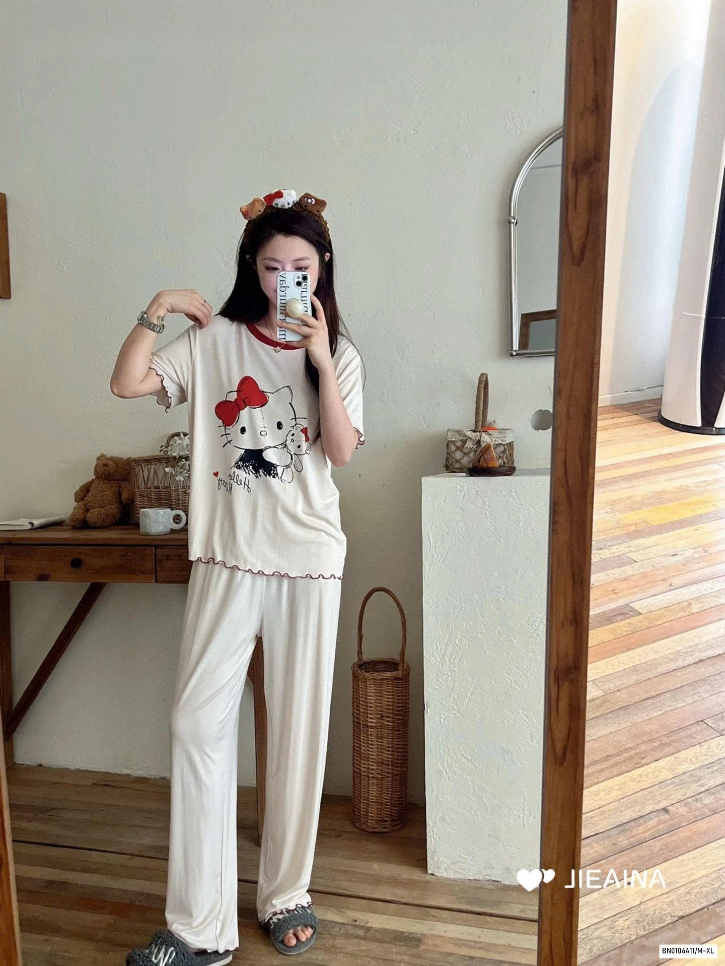 BỘ NGỦ KITTY THUN LẠNH JIEAINA