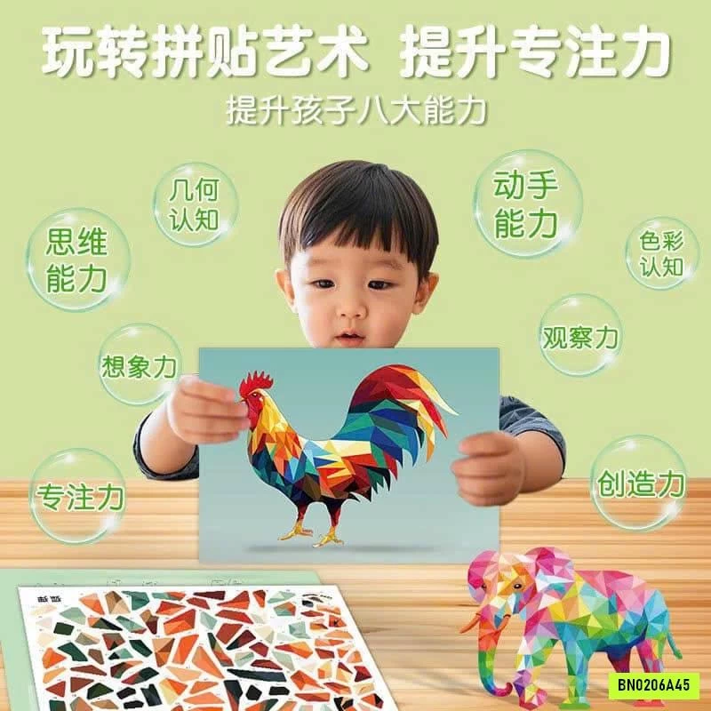 SET 2 QUYỀN TRANH DÁN 3D CHO BÉ