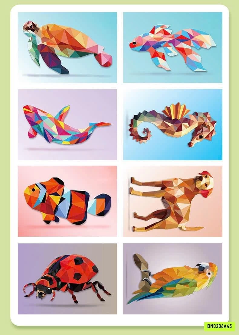 SET 2 QUYỀN TRANH DÁN 3D CHO BÉ