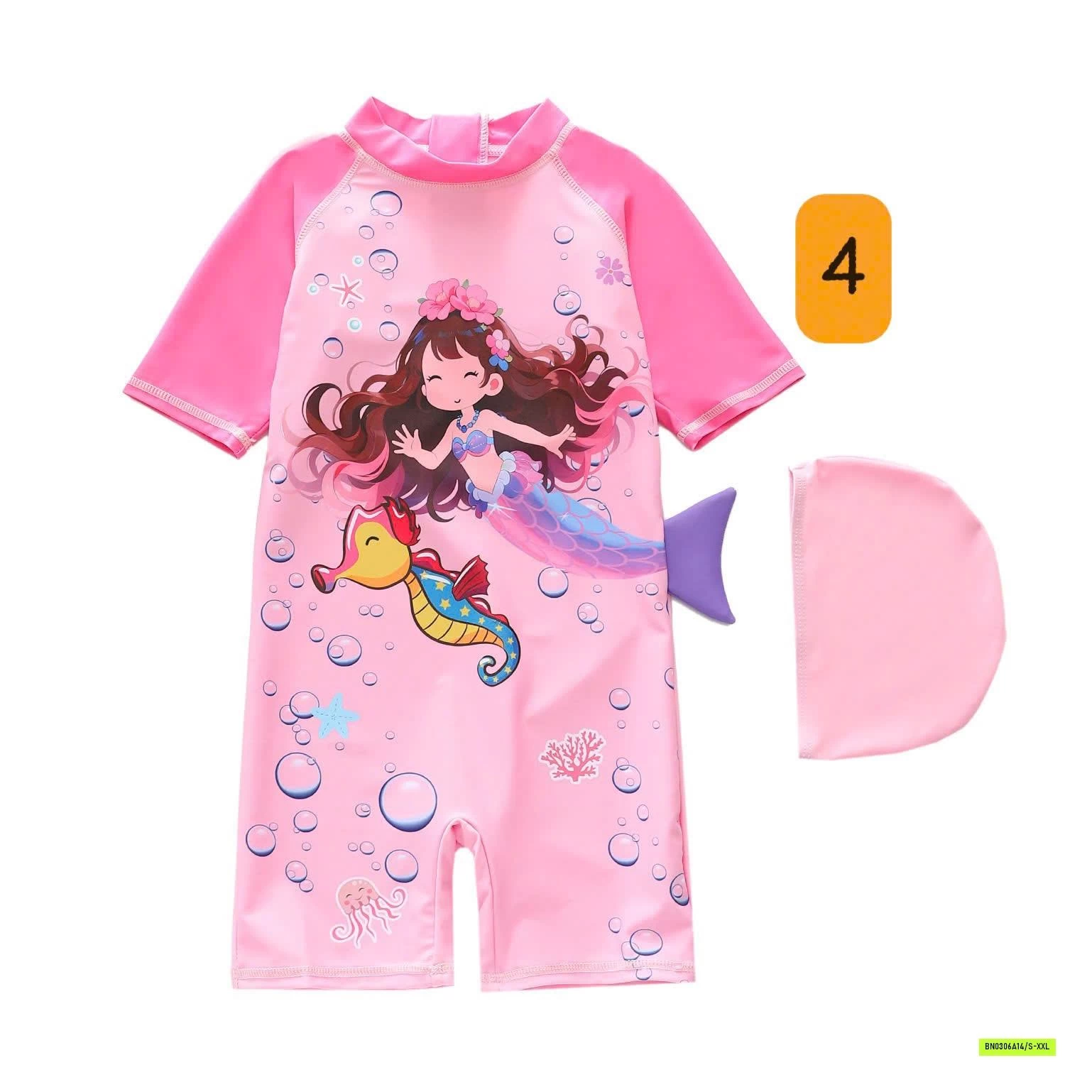 BỘ BƠI LIỀN THÂN KÈM MŨ BT BG