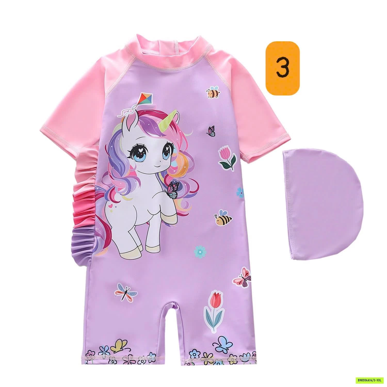 BỘ BƠI LIỀN THÂN KÈM MŨ BT BG