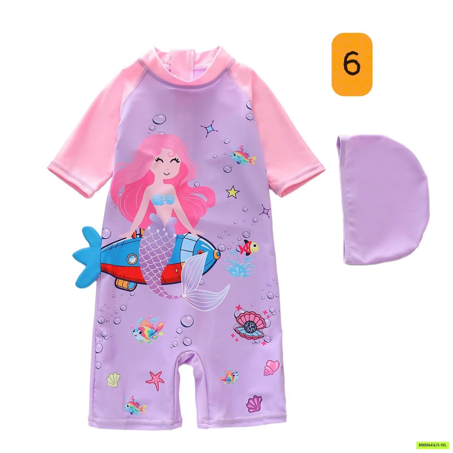 BỘ BƠI LIỀN THÂN KÈM MŨ BT BG