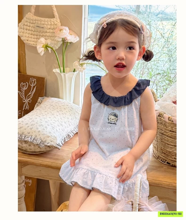 ĐẦM ĐŨI CHẤM BI KITTY HONEY