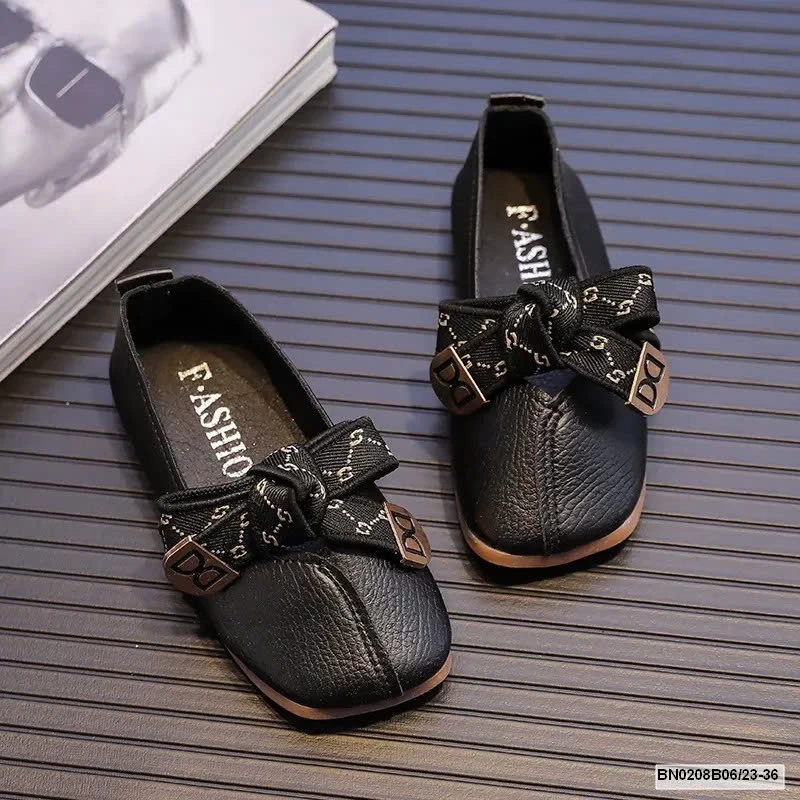 GIÀY PU DA MỀM BUỘC NƠ