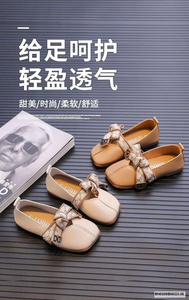 GIÀY PU DA MỀM BUỘC NƠ