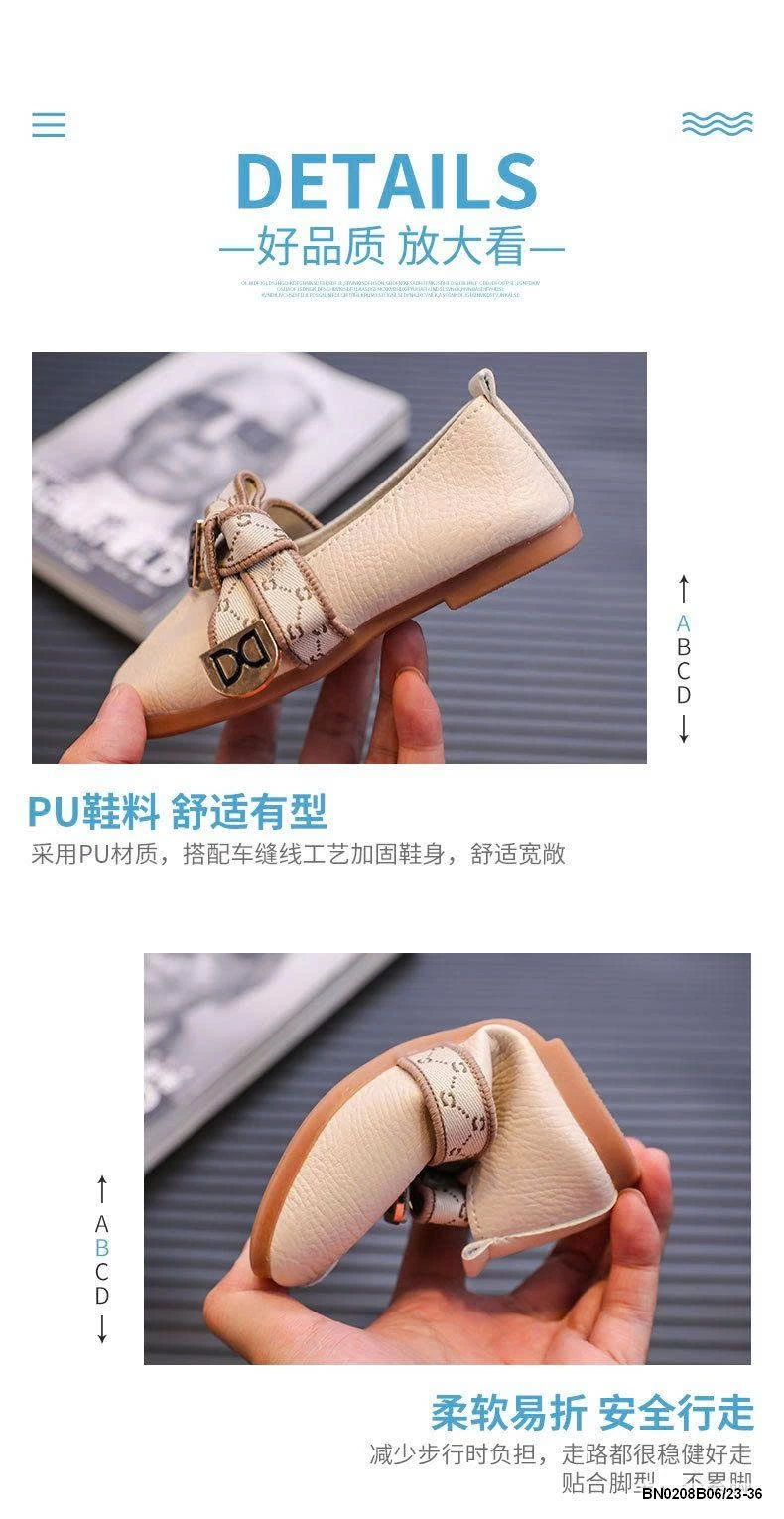 GIÀY PU DA MỀM BUỘC NƠ