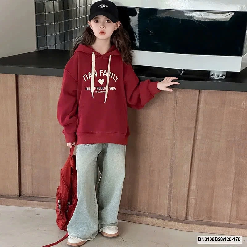 ÁO HOODIE CHỮ BÉ GÁI