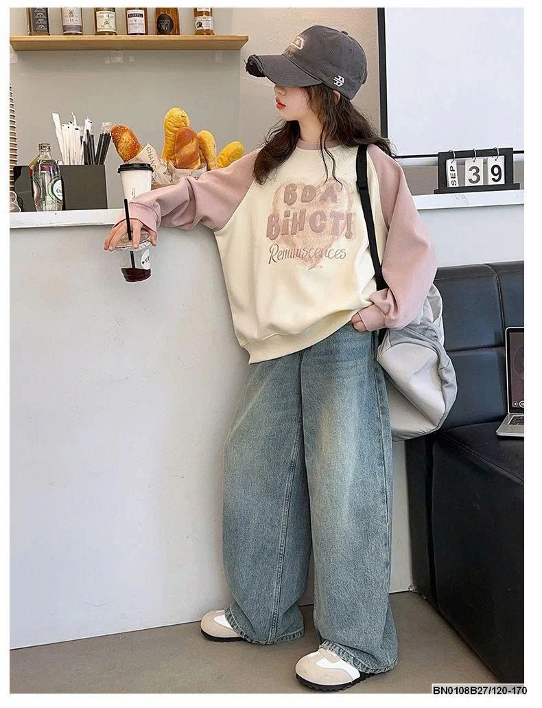 ÁO NỈ PHỐI MÀU TAY   SIZE ĐẠI