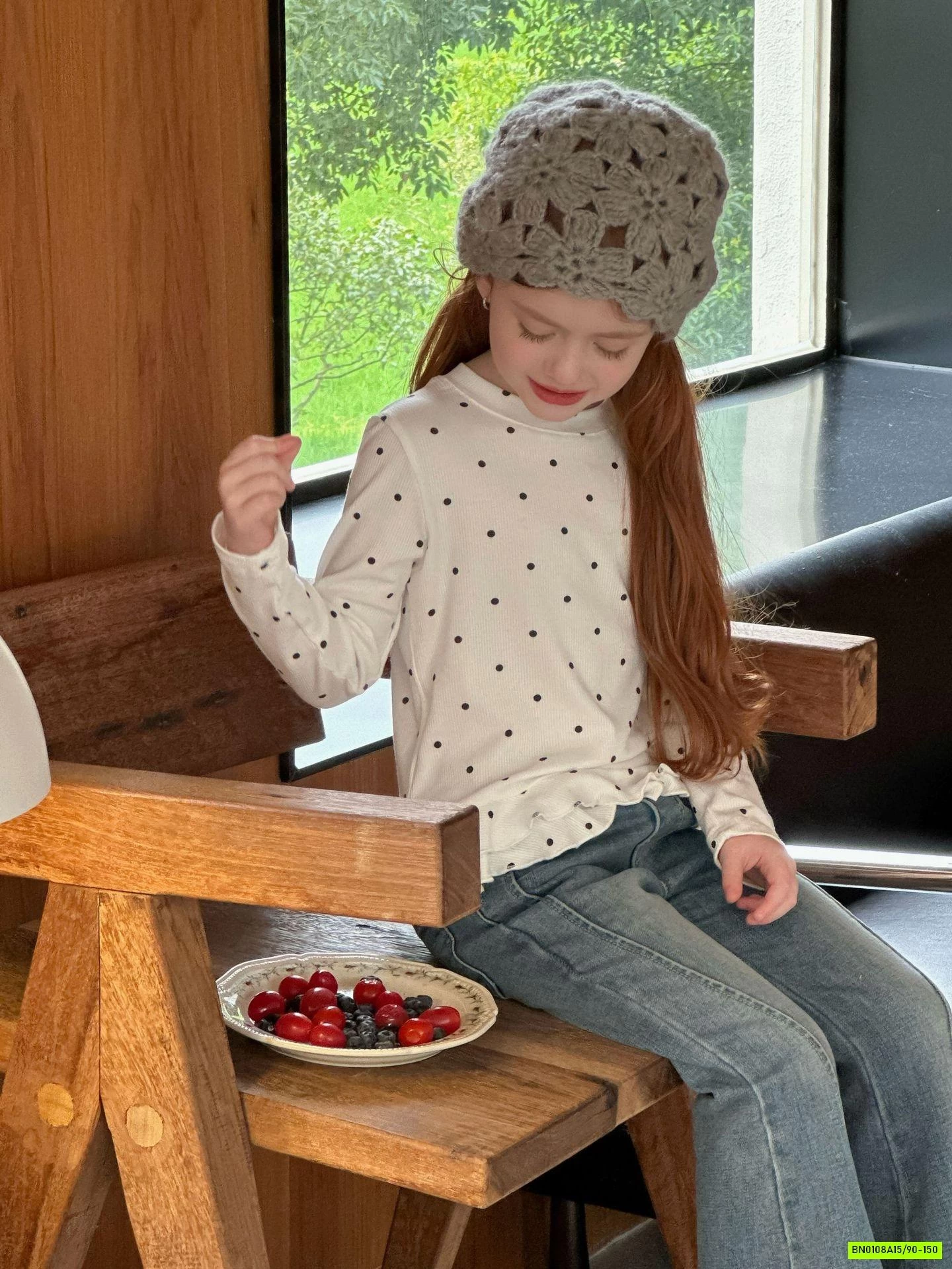 ÁO THUN CHẤM BI VIỀN BÈO