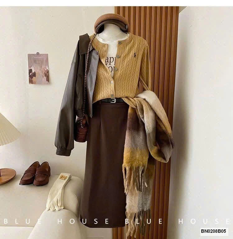 ÁO CARDIGAN LEN THÊU NGỰA