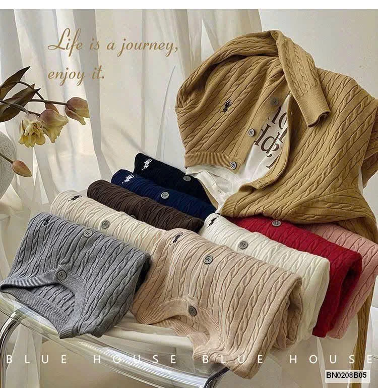 ÁO CARDIGAN LEN THÊU NGỰA
