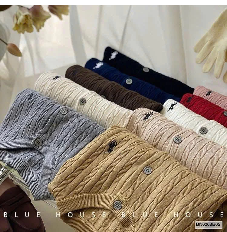 ÁO CARDIGAN LEN THÊU NGỰA