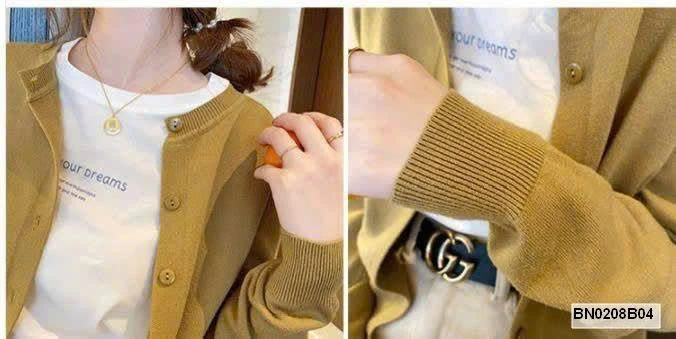 ÁO CADIGAN LEN TRƠN MỎNG MÙA THU