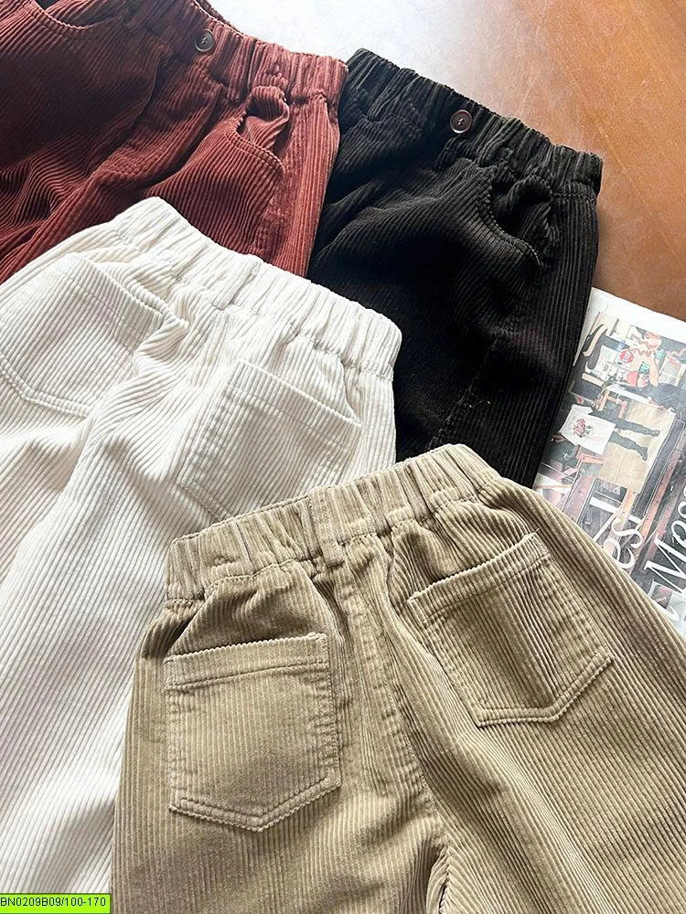 QUẦN BAGGY NHUNG TĂM AMBB CHO BÉ TRAI BÉ GÁI
