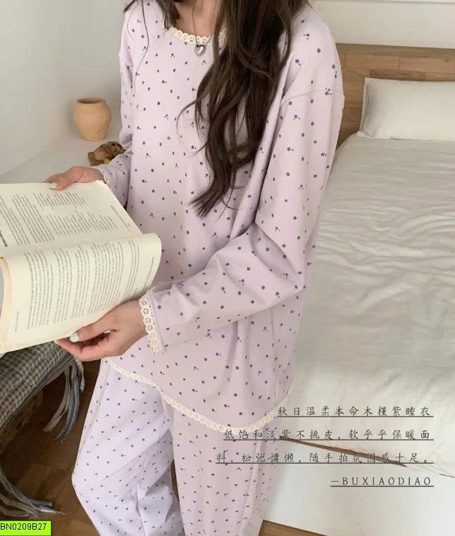 BỘ COTTON CHẤM BI DÀI TAY