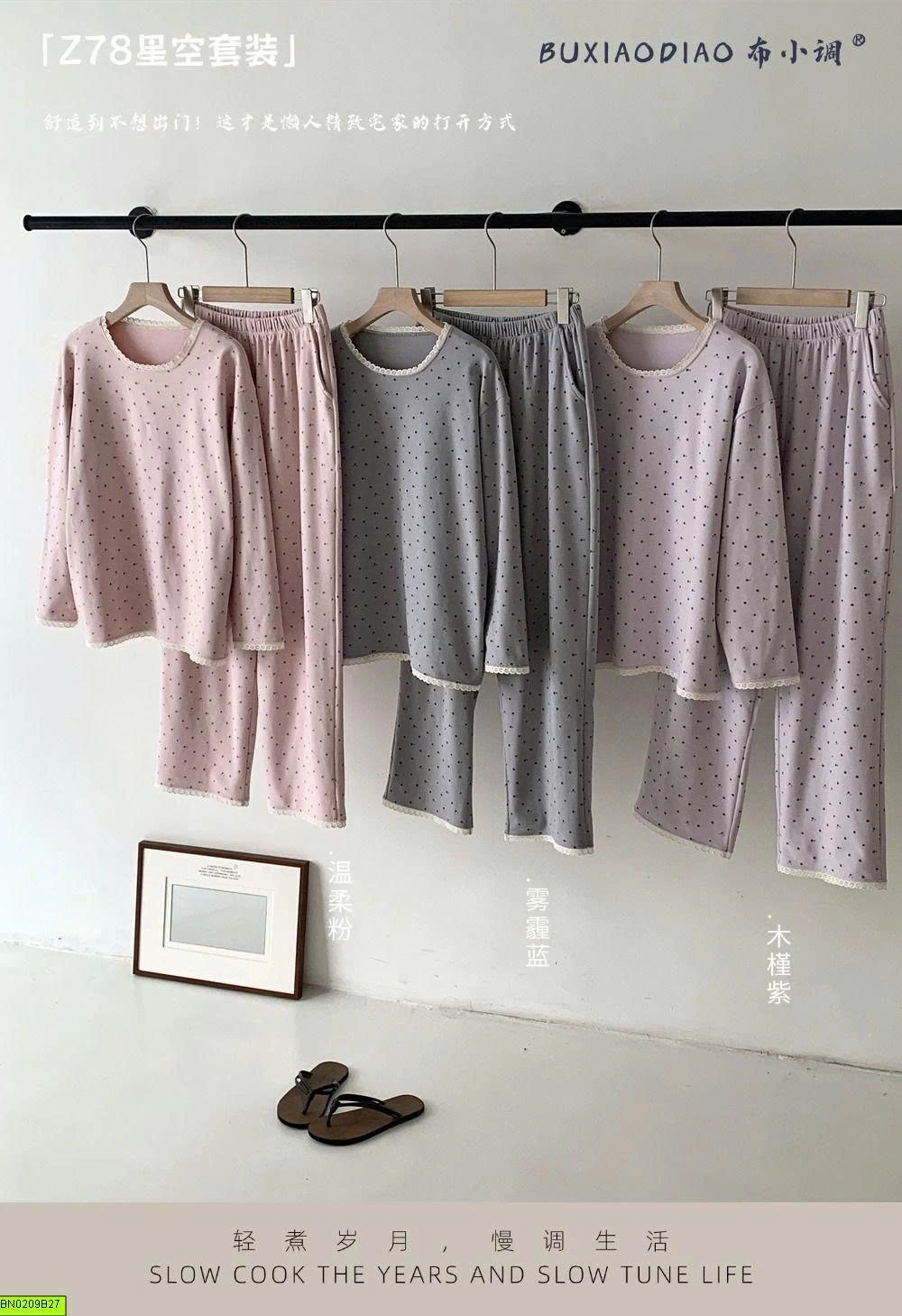 BỘ COTTON CHẤM BI DÀI TAY
