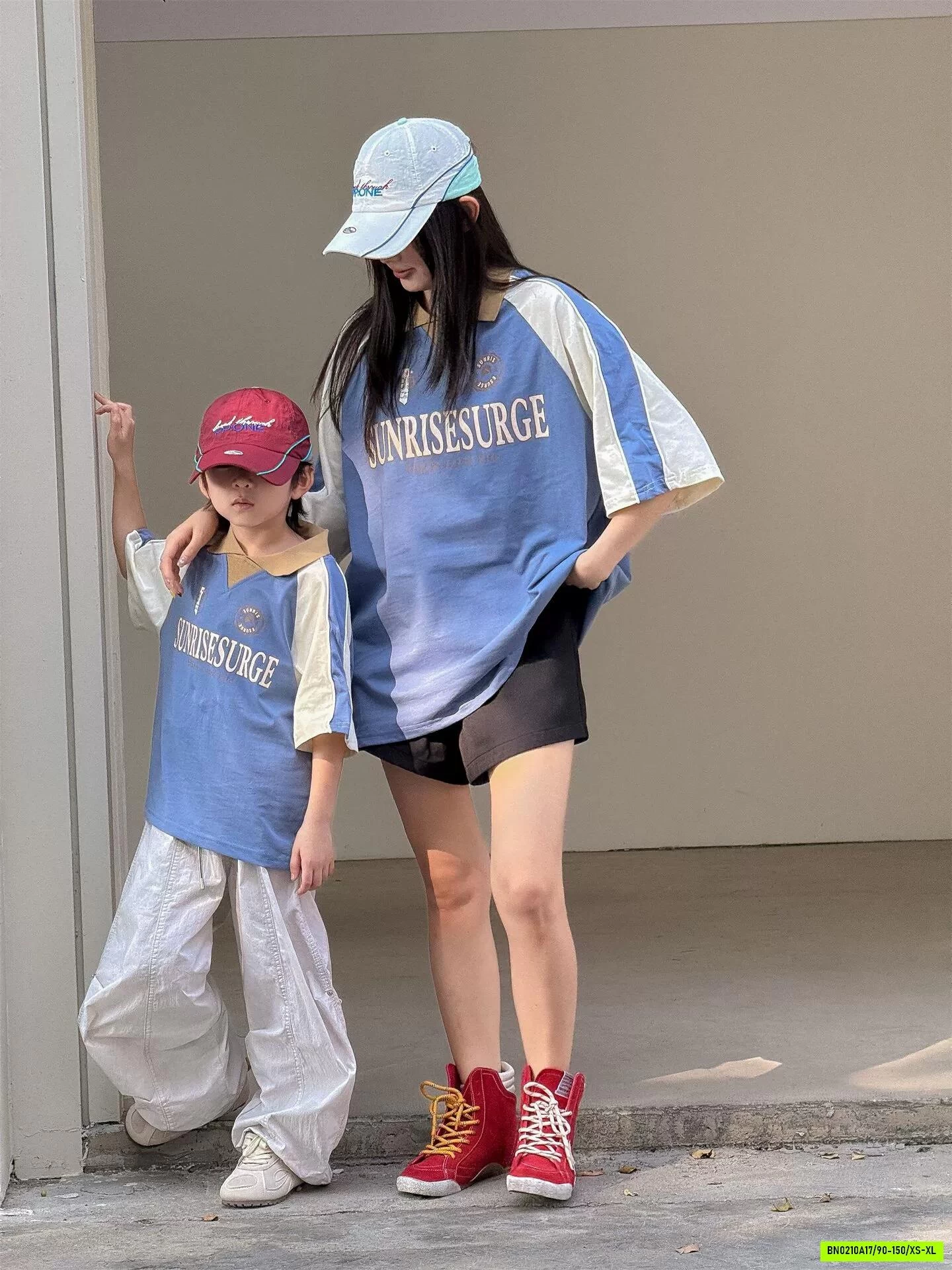 POLO PHỐI MÀU TAY MẸ BÉ