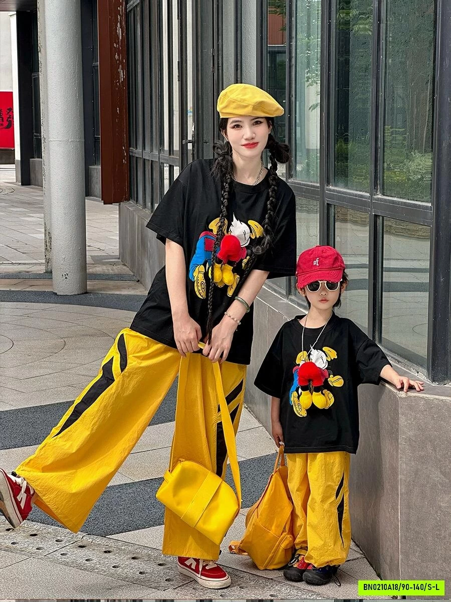 ÁO THUN MICKEY MẸ BÉ