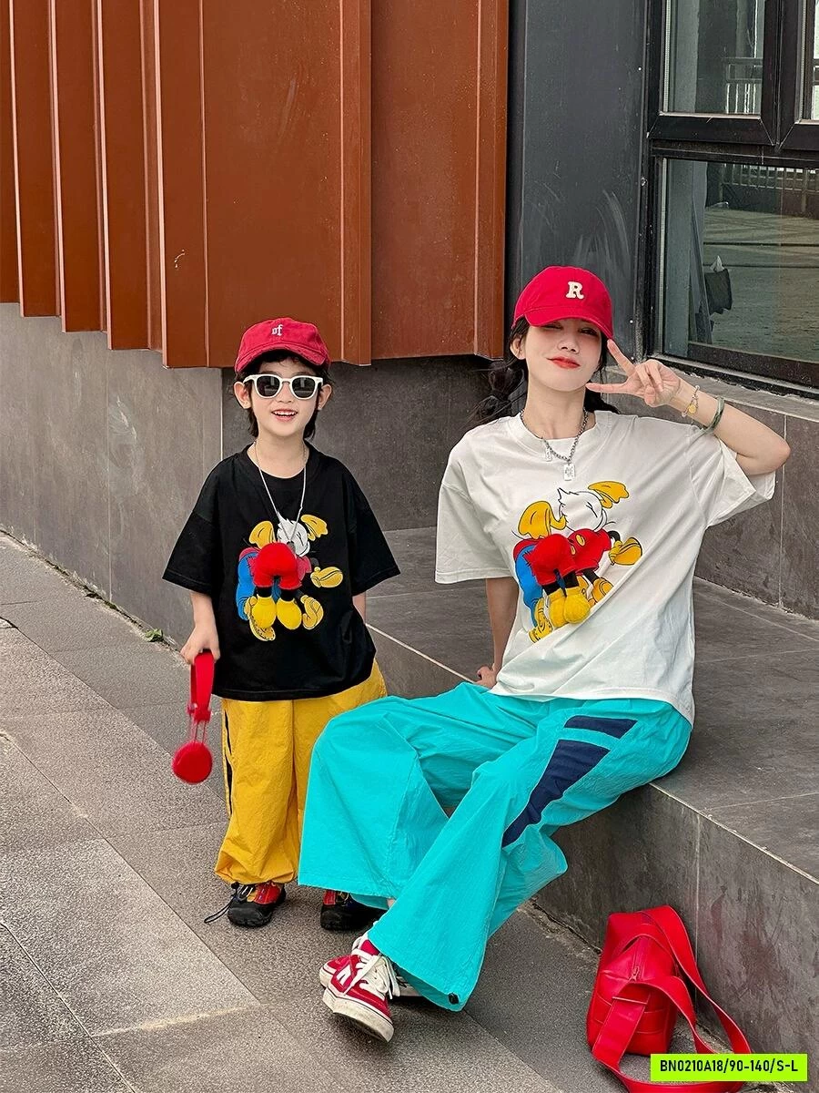 ÁO THUN MICKEY MẸ BÉ