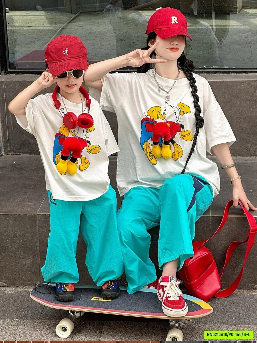 ÁO THUN MICKEY MẸ BÉ