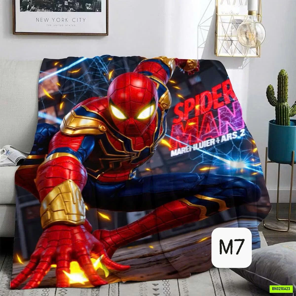 CHĂN BĂNG LÔNG SPIDERMAN