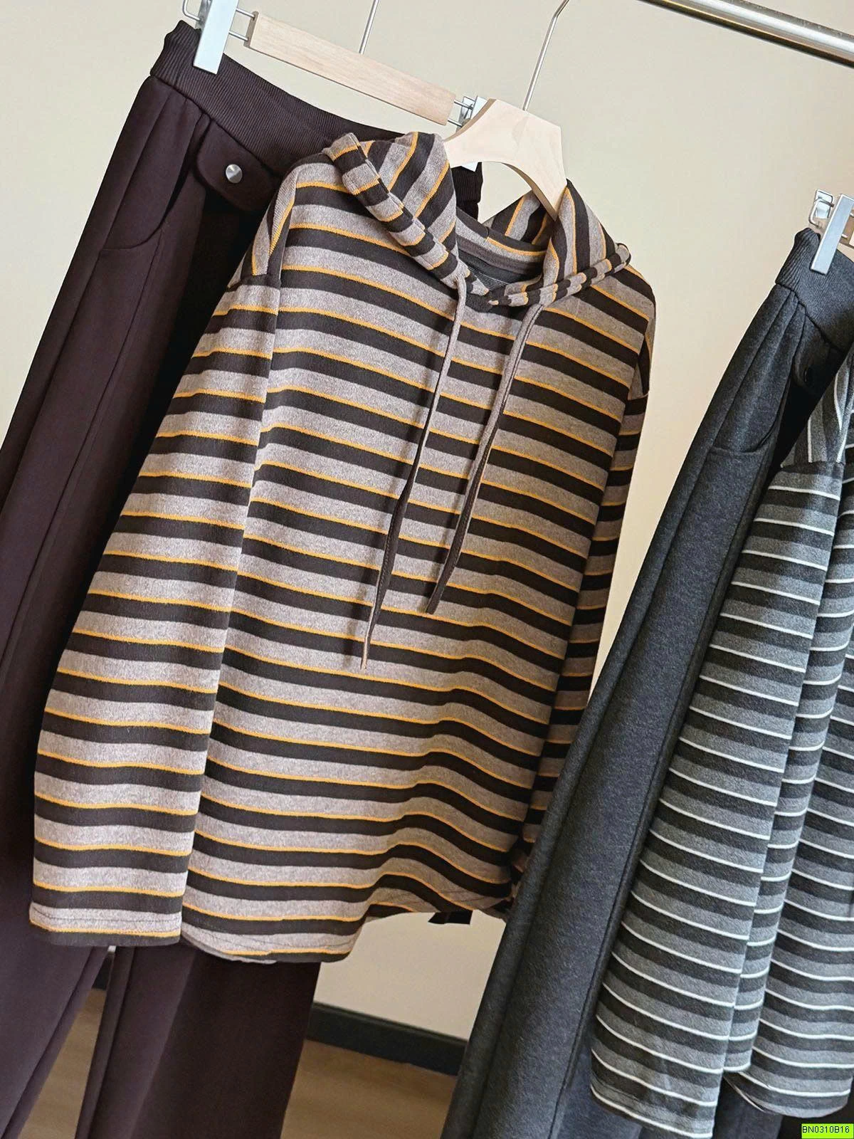 ÁO HOODIE KẺ NGANG ANNA