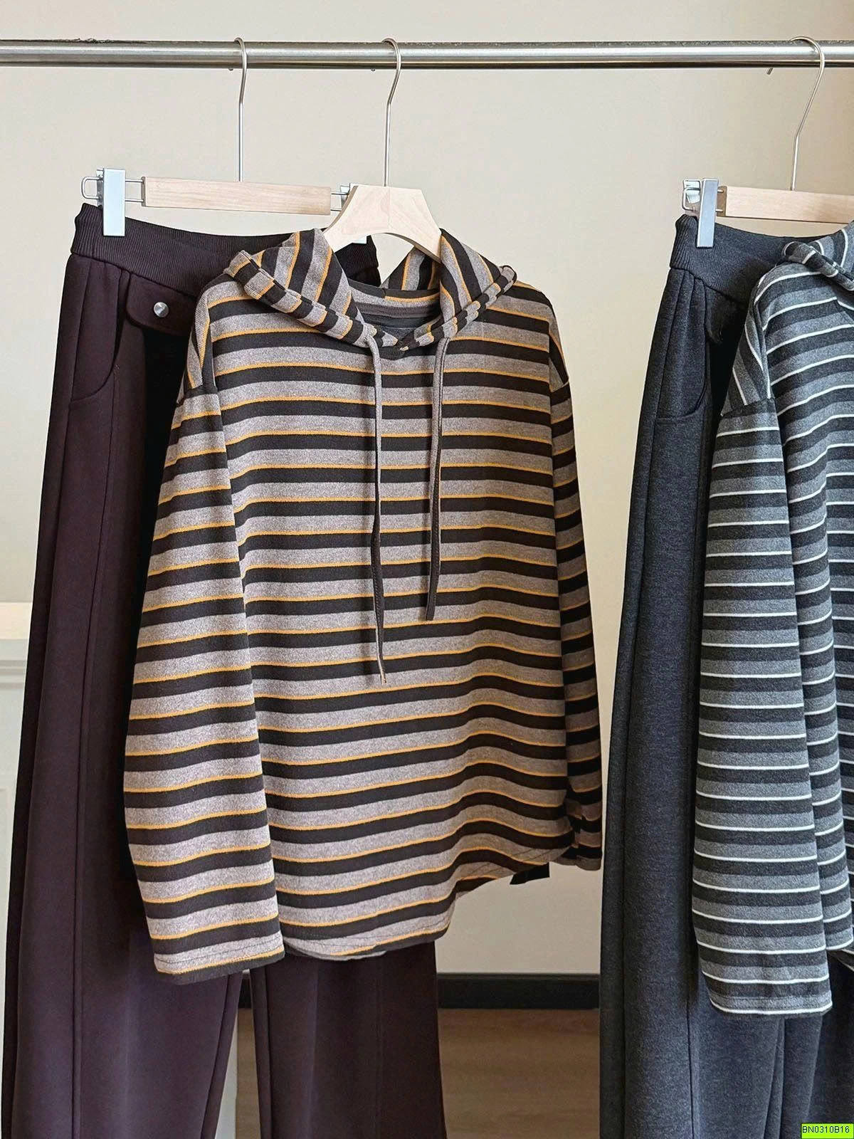 ÁO HOODIE KẺ NGANG ANNA