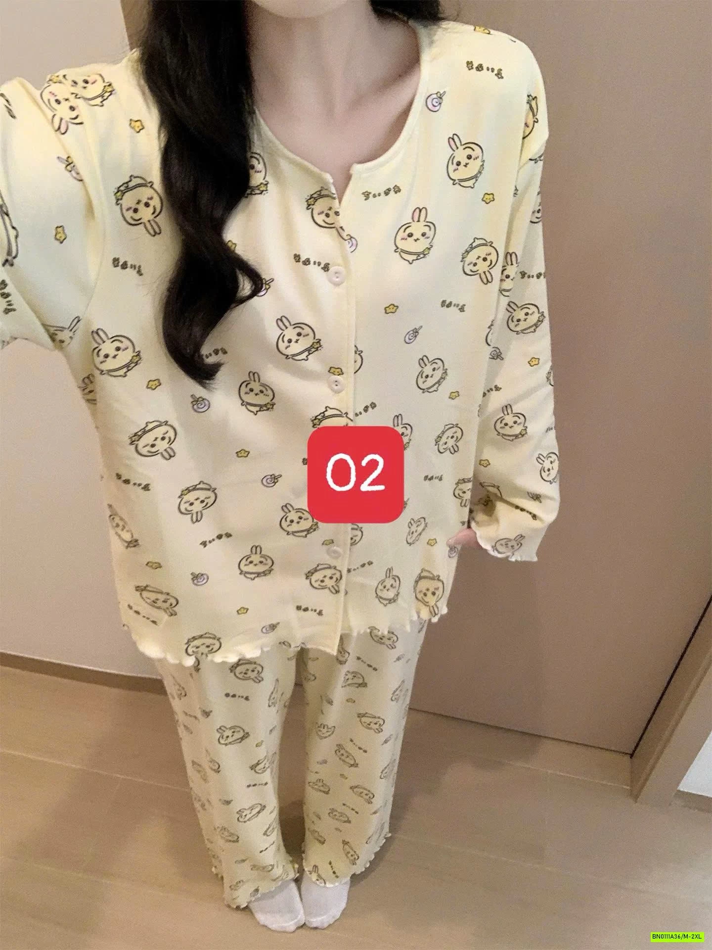 PIZAMA COTTON NỈ ẤM DỄ THƯƠNG NỮ