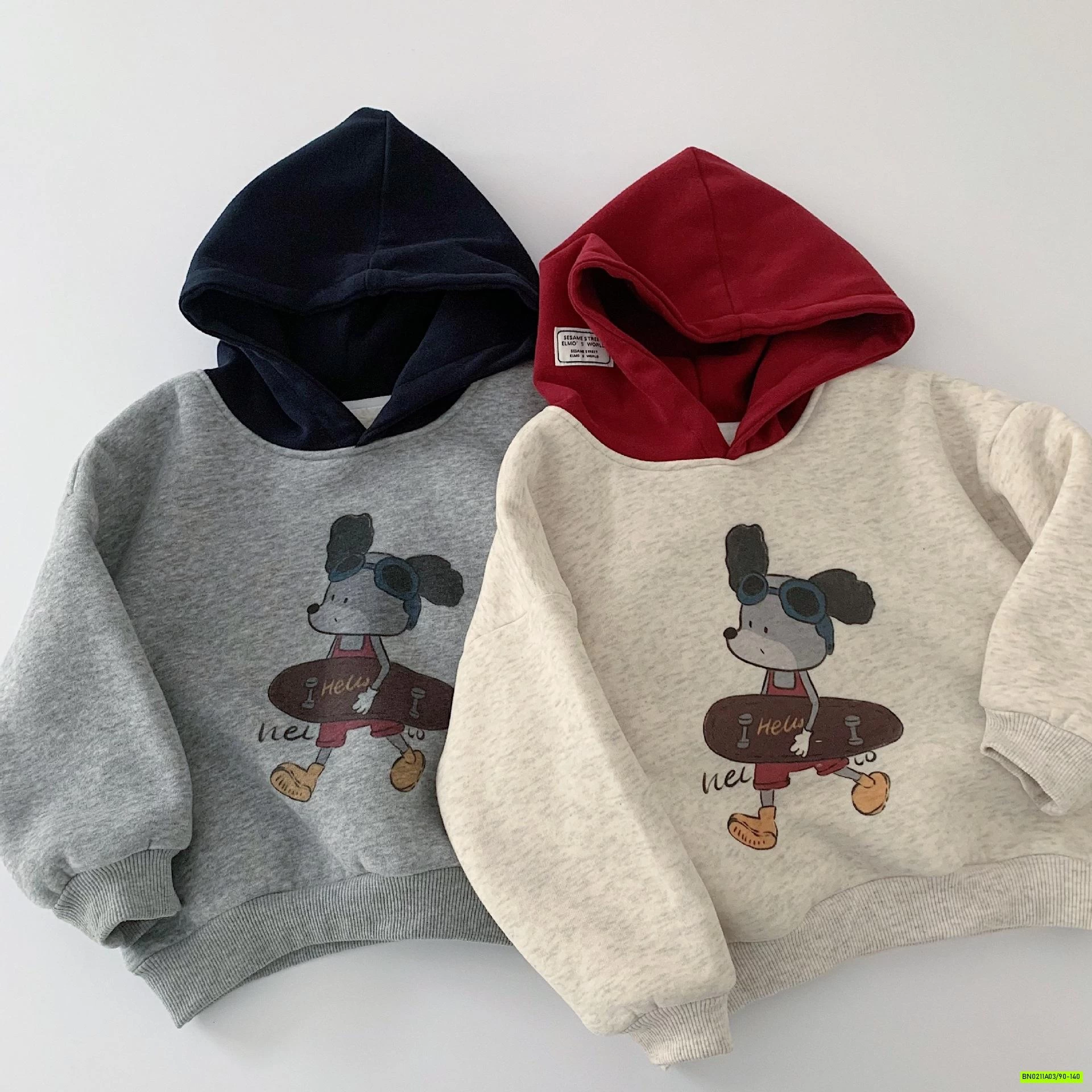 HOODIE PHỐI MÀU MŨ LÓT LÔNG CỪU MAIBAO