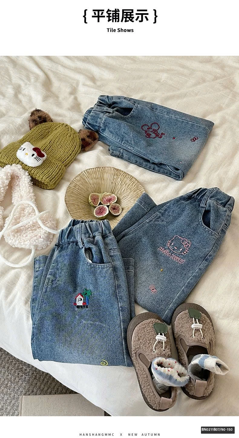 QUẦN JEAN THÊU HÌNH