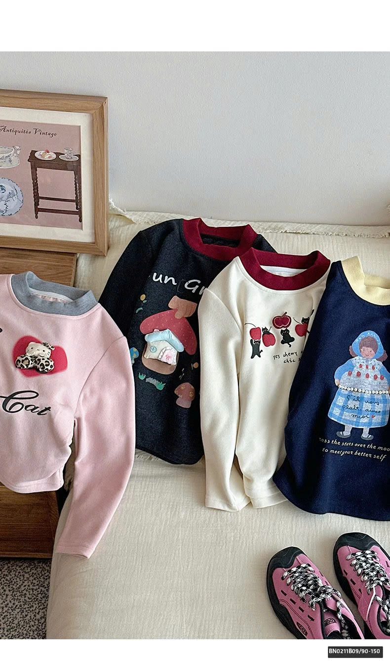 ÁO THUN VẢI NỈ BÔNG VIỀN CỔ