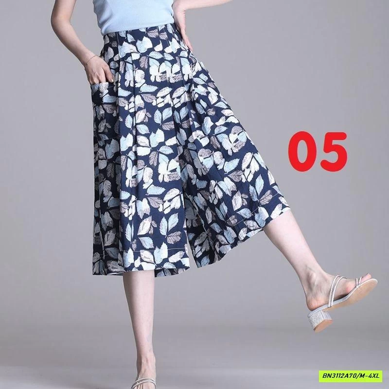 QUẦN VẢI ỐNG RỘNG HOẠ TIẾT