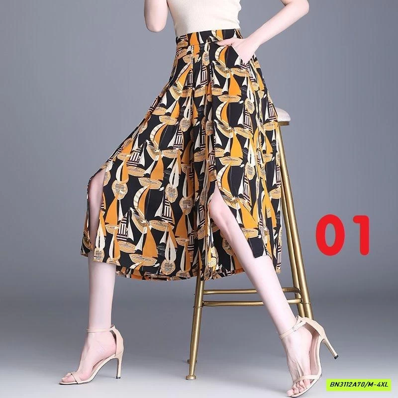 QUẦN VẢI ỐNG RỘNG HOẠ TIẾT