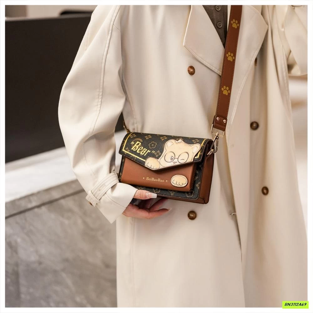 TÚI ĐEO CHÉO CHỮ NHẬT BẢN NGANG BEIBAOBAO