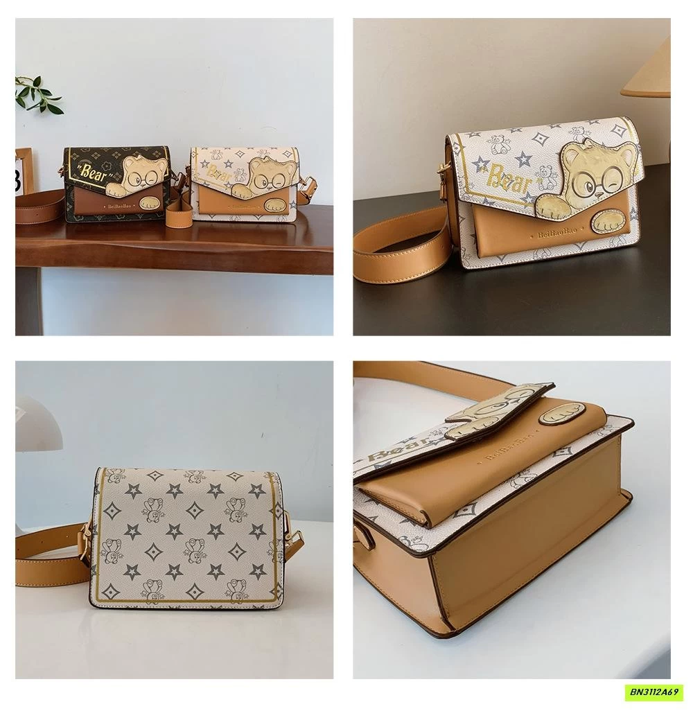 TÚI ĐEO CHÉO CHỮ NHẬT BẢN NGANG BEIBAOBAO